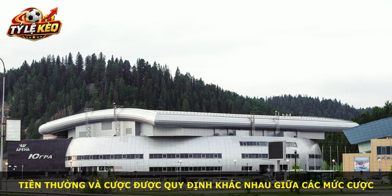 Tiền thưởng và cược được quy định khác nhau giữa các mức cược